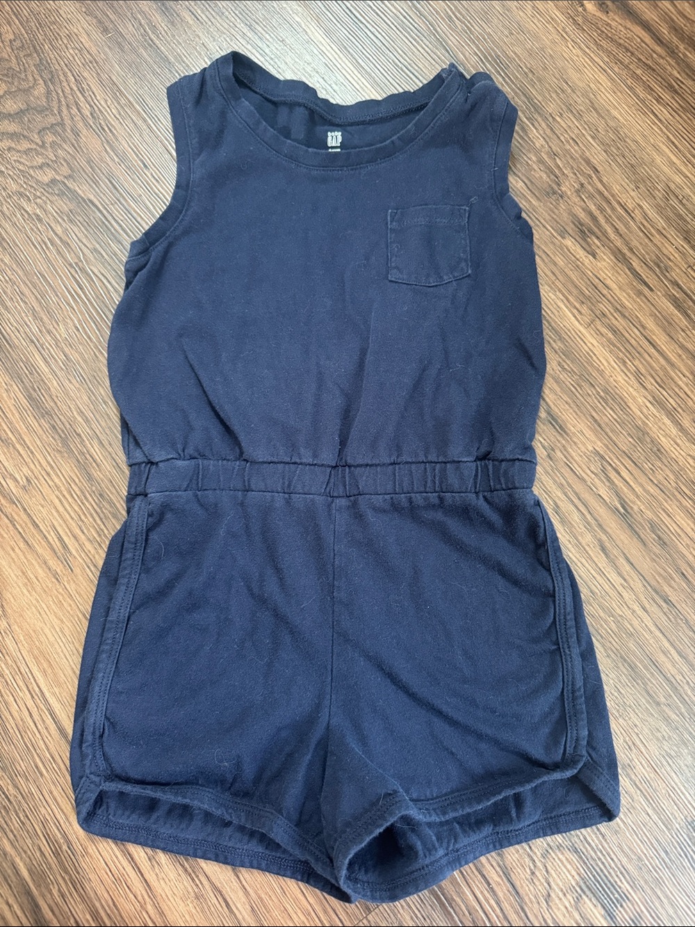 GAP Navy Sleeveless Cotton Romper